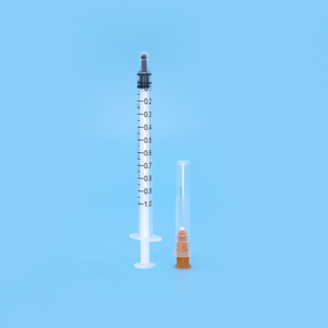 Medical Supplier Disposable 3 Parts Syringe 1cc with Injetion Needle Registered in Ethiopia